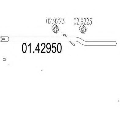 MTS 01.42950 Exhaust Pipe